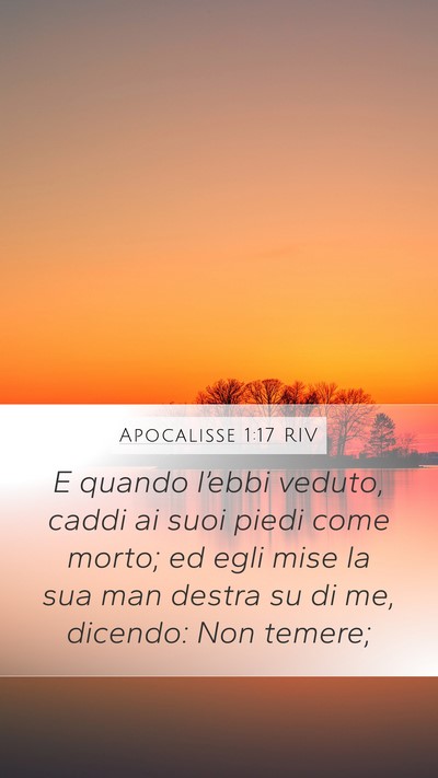 Apocalisse 1:17 RIV Bible Verse Image