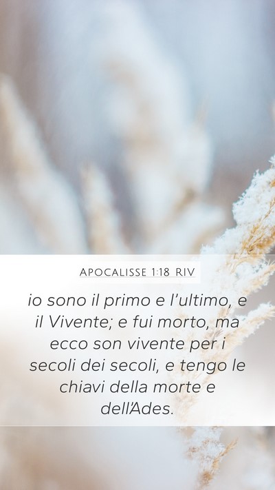 Apocalisse 1:18 RIV Bible Verse Image