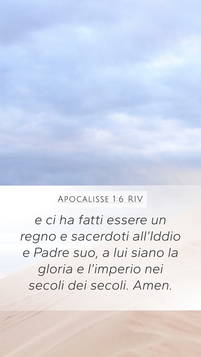 Apocalisse 1:6 RIV Bible Verse Image