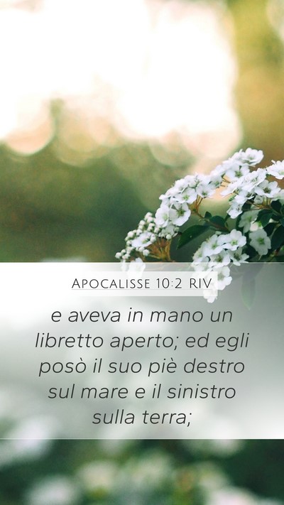 Apocalisse 10:2 RIV Bible Verse Image