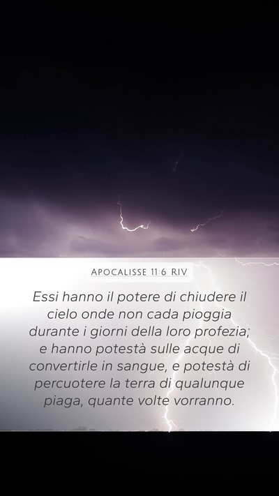 Apocalisse 11:6 RIV Bible Verse Image