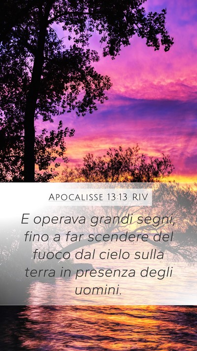 Apocalisse 13:13 RIV Bible Verse Image