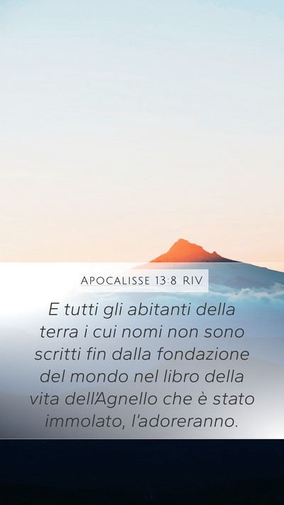 Apocalisse 13:8 RIV Bible Verse Image