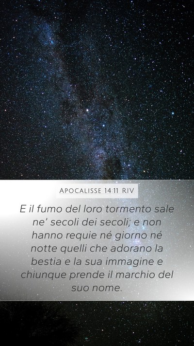 Apocalisse 14:11 RIV Bible Verse Image