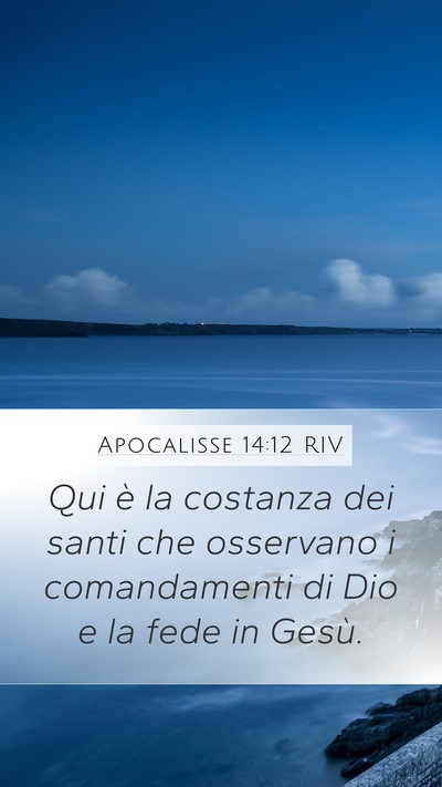 Apocalisse 14:12 RIV Bible Verse Image