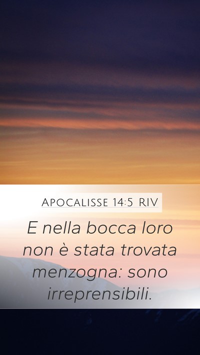 Apocalisse 14:5 RIV Bible Verse Image