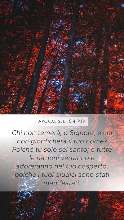 Apocalisse 15:4 RIV Bible Verse Image