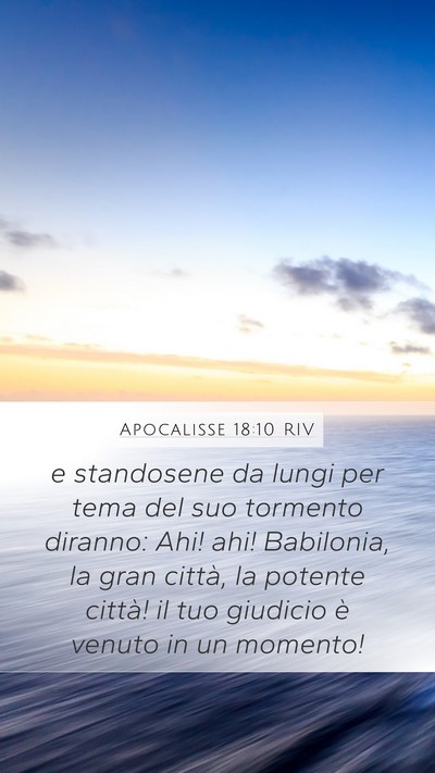 Apocalisse 18:10 RIV Bible Verse Image