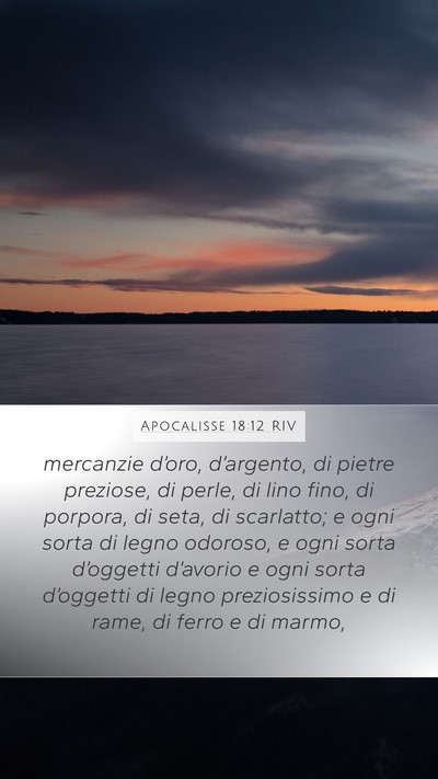 Apocalisse 18:12 RIV Bible Verse Image