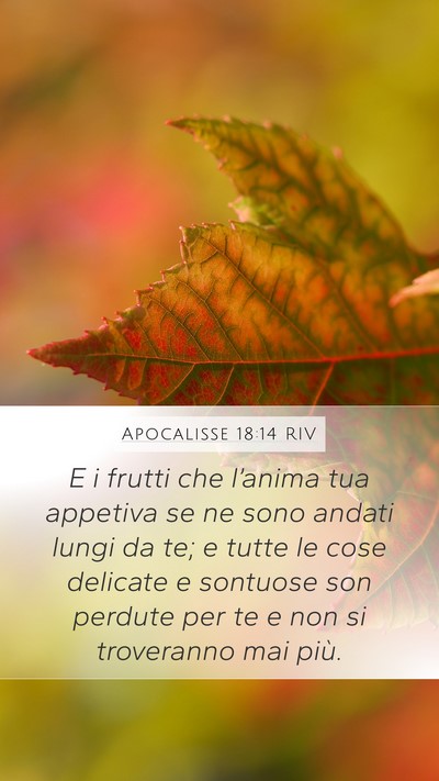 Apocalisse 18:14 RIV Bible Verse Image