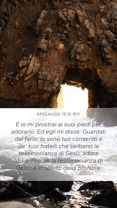 Apocalisse 19:10 RIV Bible Verse Image