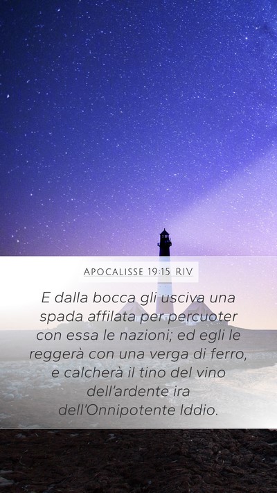 Apocalisse 19:15 RIV Bible Verse Image