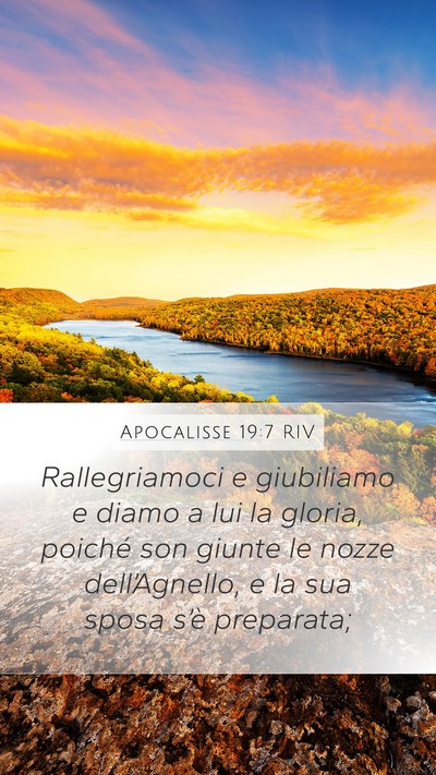 Apocalisse 19:7 RIV Bible Verse Image