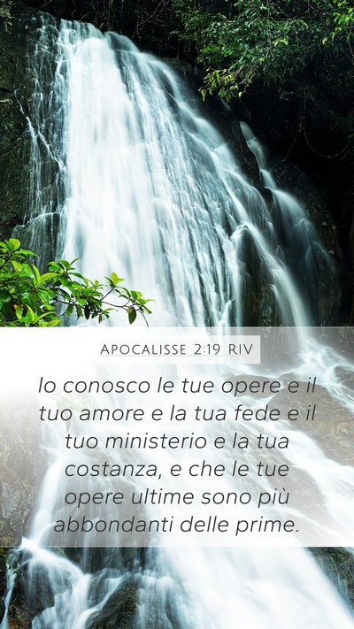 Apocalisse 2:19 RIV Bible Verse Image