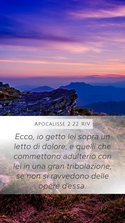 Apocalisse 2:22 RIV Bible Verse Image