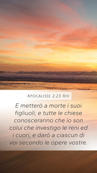 Apocalisse 2:23 RIV Bible Verse Image