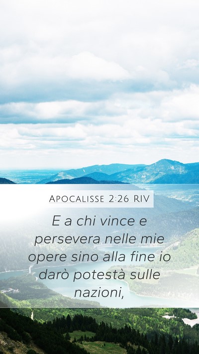 Apocalisse 2:26 RIV Bible Verse Image