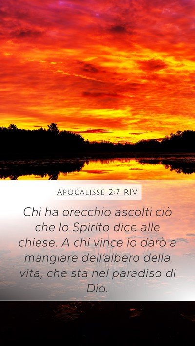 Apocalisse 2:7 RIV Bible Verse Image