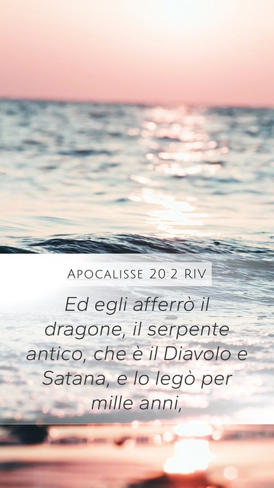 Apocalisse 20:2 RIV Bible Verse Image