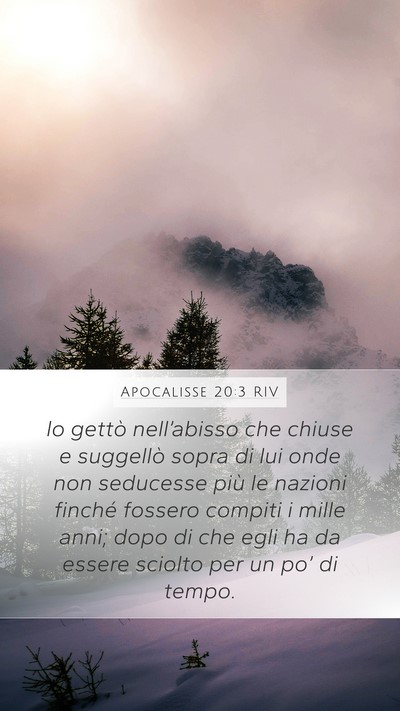 Apocalisse 20:3 RIV Bible Verse Image