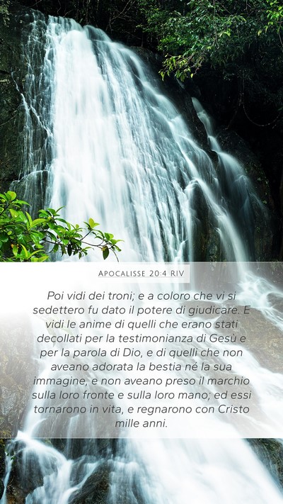 Apocalisse 20:4 RIV Bible Verse Image