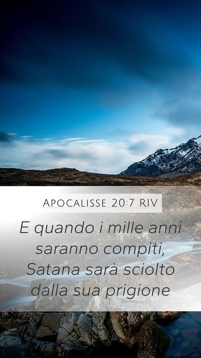 Apocalisse 20:7 RIV Bible Verse Image