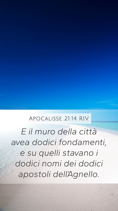 Apocalisse 21:14 RIV Bible Verse Image