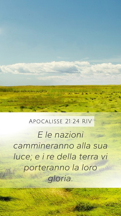 Apocalisse 21:24 RIV Bible Verse Image