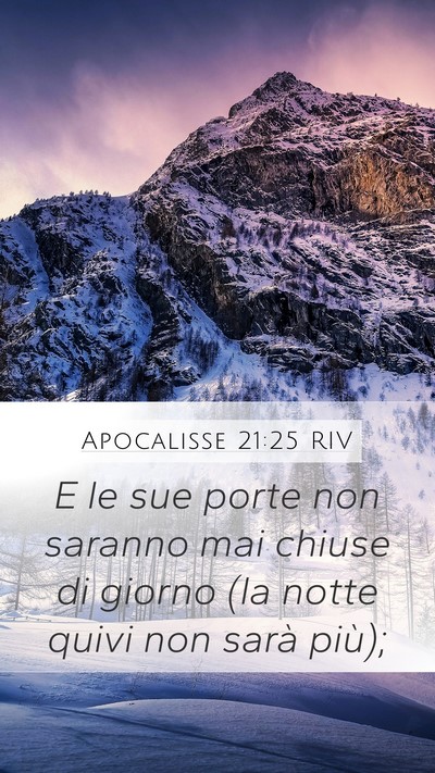 Apocalisse 21:25 RIV Bible Verse Image