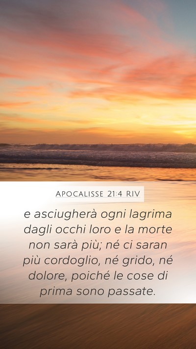 Apocalisse 21:4 RIV Bible Verse Image