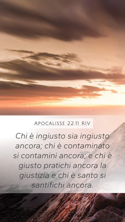 Apocalisse 22:11 RIV Bible Verse Image