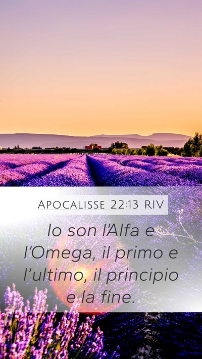 Apocalisse 22:13 RIV Bible Verse Image