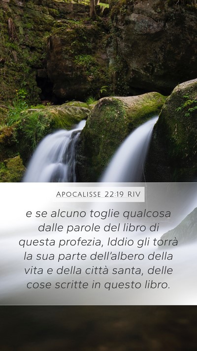 Apocalisse 22:19 RIV Bible Verse Image