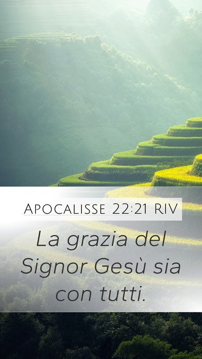 Apocalisse 22:21 RIV Bible Verse Image