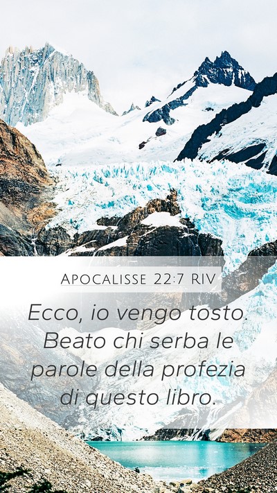 Apocalisse 22:7 RIV Bible Verse Image