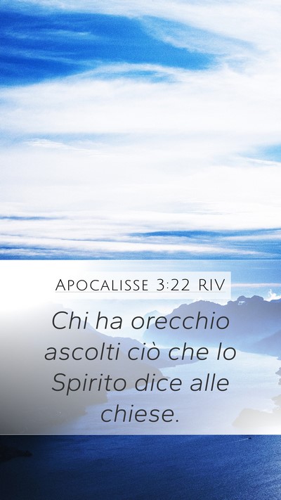 Apocalisse 3:22 RIV Bible Verse Image