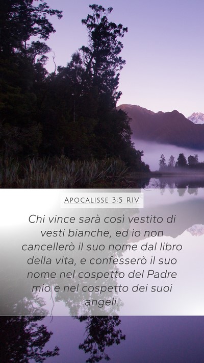 Apocalisse 3:5 RIV Bible Verse Image