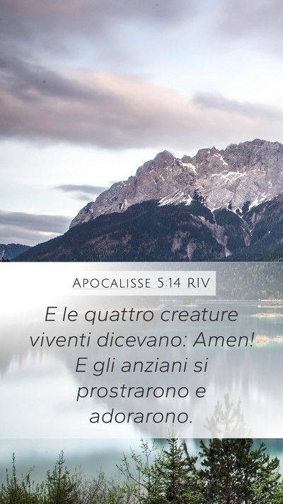 Apocalisse 5:14 RIV Bible Verse Image