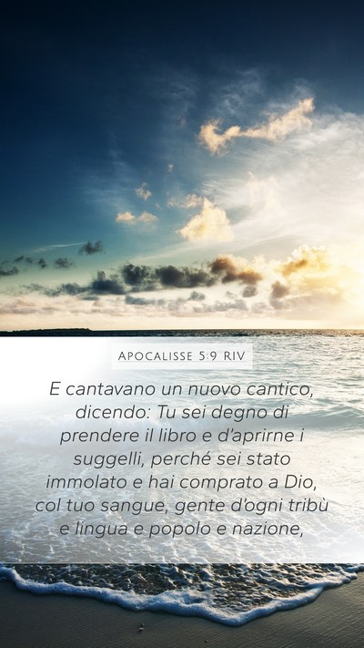 Apocalisse 5:9 RIV Bible Verse Image