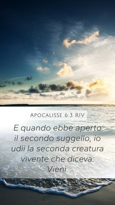 Apocalisse 6:3 RIV Bible Verse Image