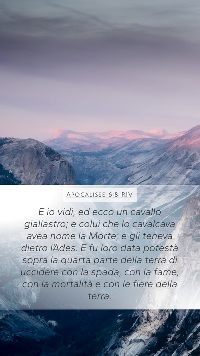 Apocalisse 6:8 RIV Bible Verse Image