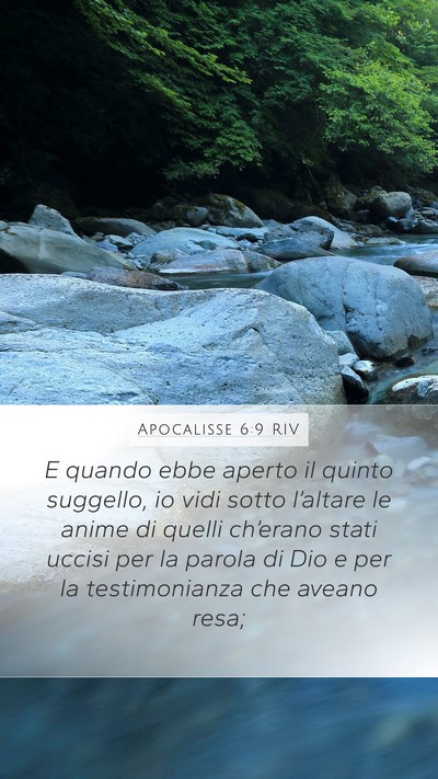 Apocalisse 6:9 RIV Bible Verse Image