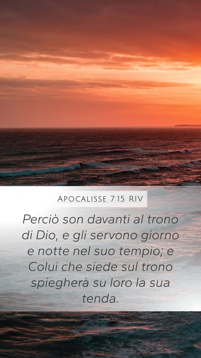 Apocalisse 7:15 RIV Bible Verse Image