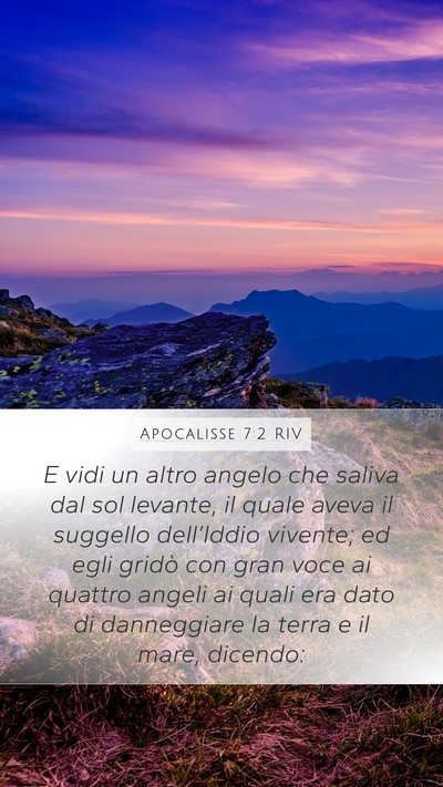 Apocalisse 7:2 RIV Bible Verse Image