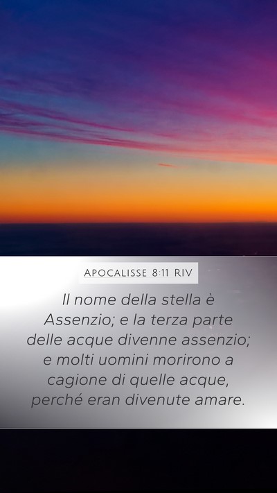 Apocalisse 8:11 RIV Bible Verse Image