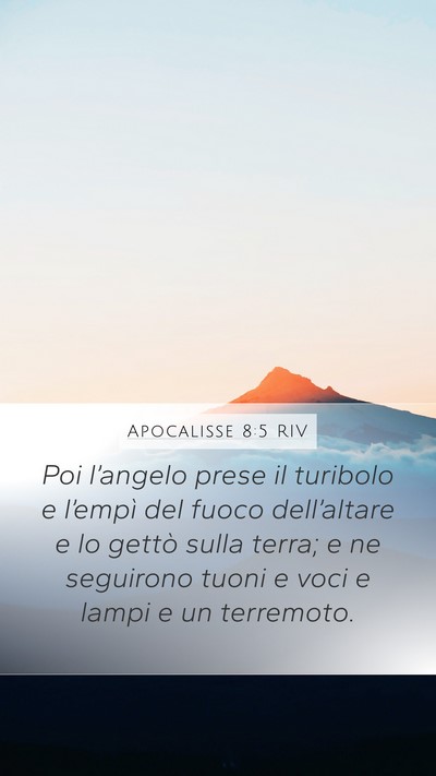 Apocalisse 8:5 RIV Bible Verse Image