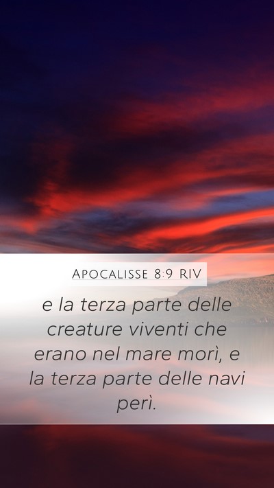 Apocalisse 8:9 RIV Bible Verse Image