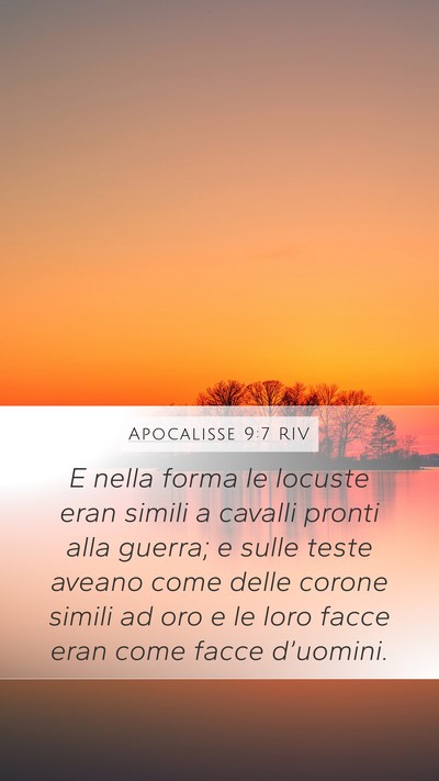 Apocalisse 9:7 RIV Bible Verse Image