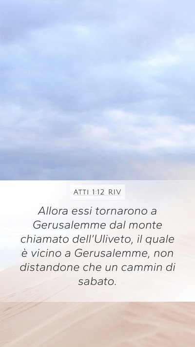 Atti 1:12 RIV Bible Verse Image