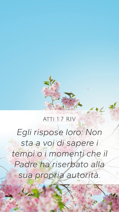 Atti 1:7 RIV Bible Verse Image